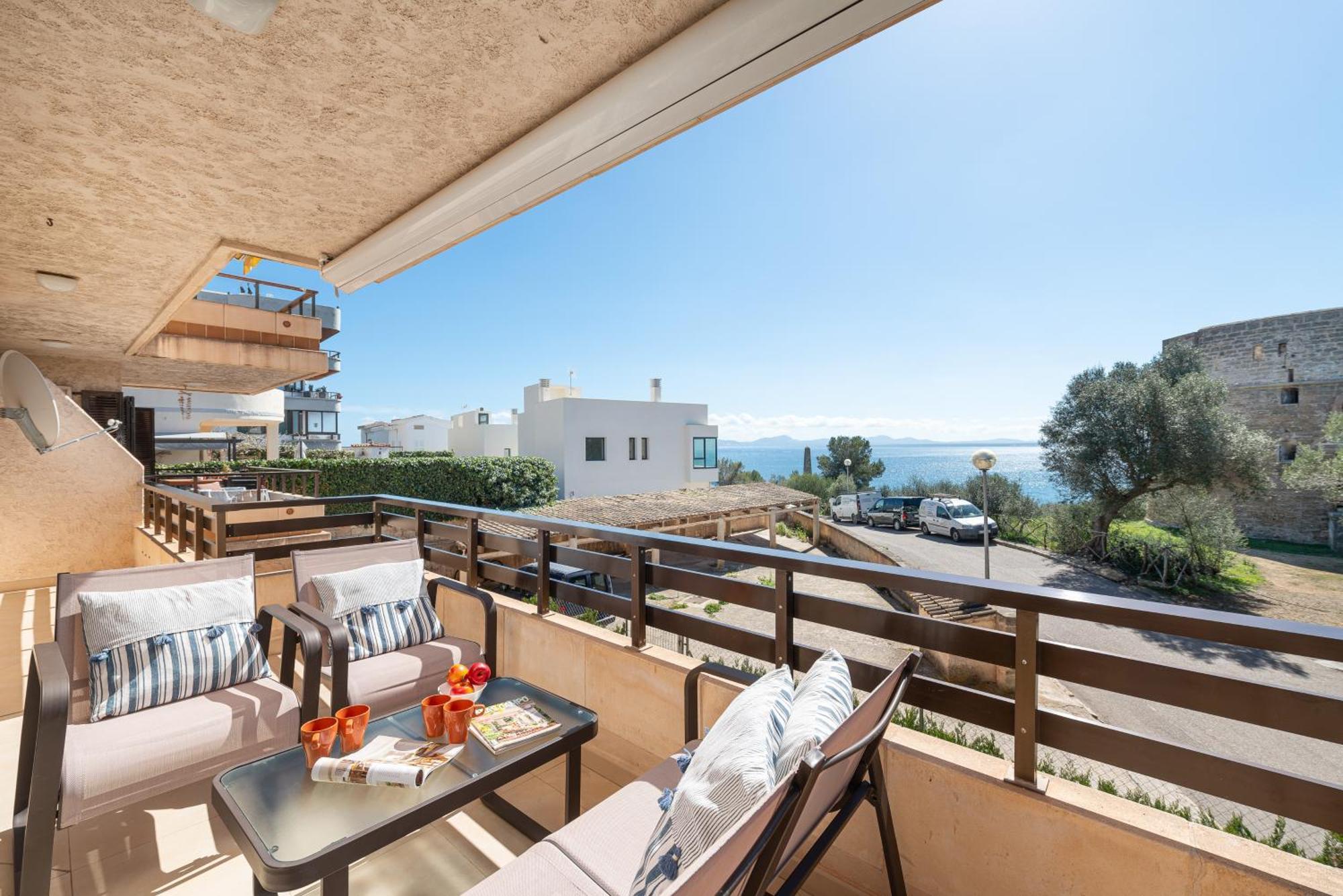 Alcanada Torre Mayor, Solo 50 Metros Del Mar Alcudia  Luaran gambar